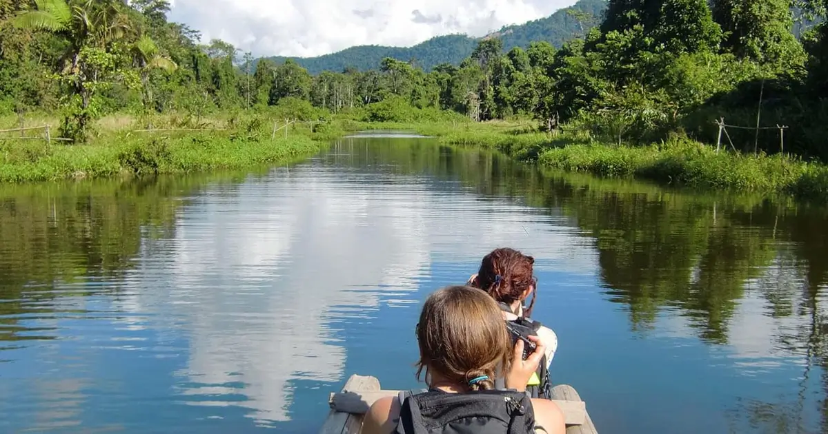 Excursión en barco por el río en el Parque Nacional del Manu